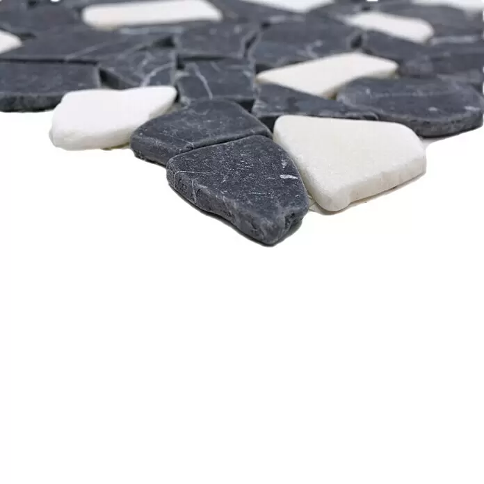 Mosaikfliese CIOT 30/1100 - 30,5 x 30,5 cm, Schwarz, Matt - Detailaufnahme