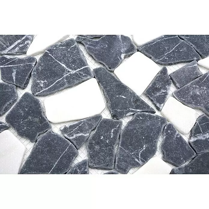 Mosaikfliese CIOT 30/1100 - 30,5 x 30,5 cm, Schwarz, Matt - Detailaufnahme