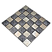 Mosaikfliese Quadrat Crystal Mix XCM 8OP4 (30 x 30 cm, Beige/Grau, Glänzend)