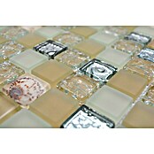 Mosaikfliese Quadrat Crystal XCM 8OP9 (30 x 30 cm, Beige, Glänzend)