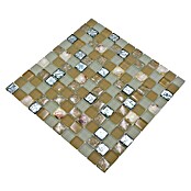 Mosaikfliese Quadrat Crystal XCM 8OP9 (30 x 30 cm, Beige, Glänzend)