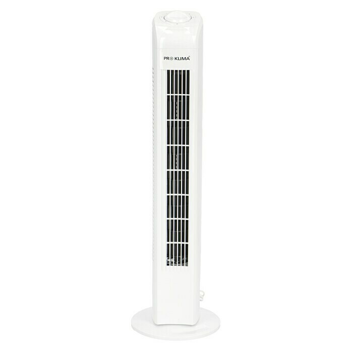 Proklima TurmventilatorWeiß, 73 cm, 50 W, 258 m³/h Front View