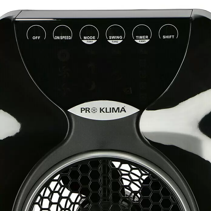 Proklima Turmventilator - Schwarz, 112,4 cm - Detailaufnahme