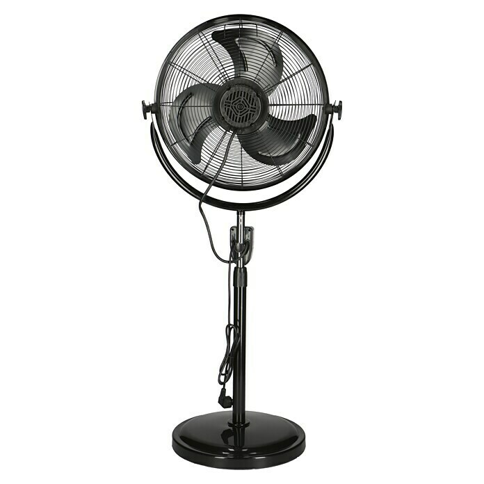 PR Klima Ventilador de pie Speed II (Negro, Diámetro: 45 cm, 120 W, 6.487 m³/h)