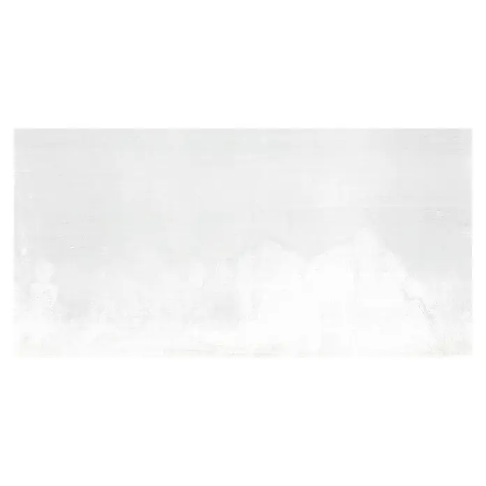 Oxyd Bodenfliese - 60 cm x 120 cm x 9 mm, Weiß, Schimmernd, Rektifiziert - Helle, monochrome Oberfläche mit subtilen Texturen, die eine ruhige, minimalistische Ästhetik ausstrahlt. Ideal für dezente Hintergründe.