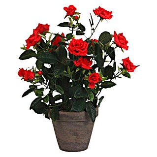 Umjetna biljka (Visina: 33 cm, Crvene boje, Plastika)