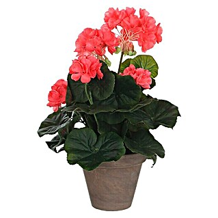 Planta artificial Geranio (Altura: 34 cm, Rosa, Plástico)