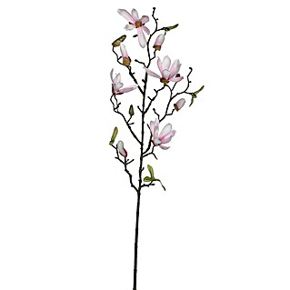 Flor artificial Magnolia (Altura: 75 cm, Rosa, Plástico)