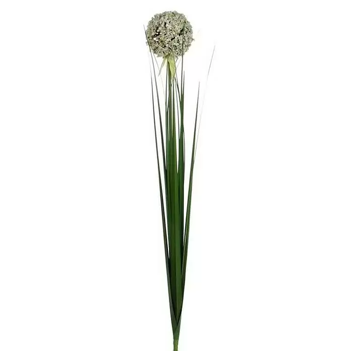 Kunstblume Allium - Höhe: 80 cm, Weiß, Kunststoff - Detailaufnahme