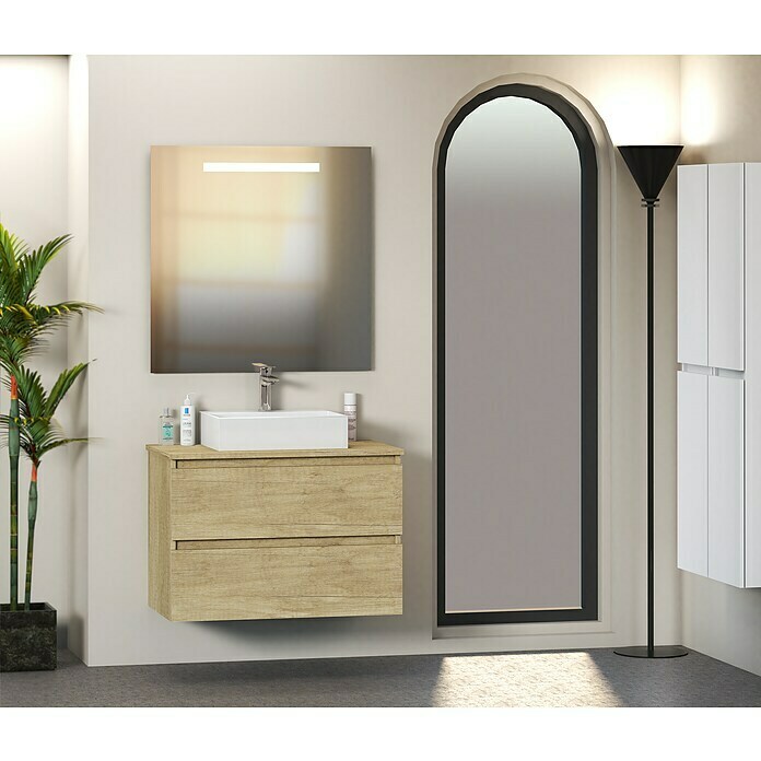 Mueble de lavabo Fons (46 x 70 x 56 cm, Nature, Mate)