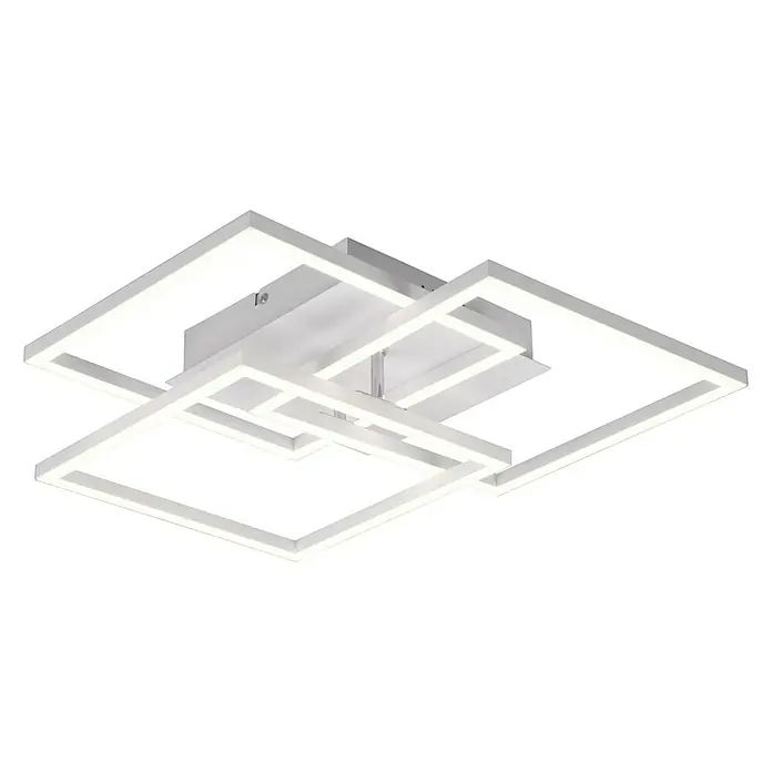 Reality Leuchten LED-Deckenleuchte Mobile - 28 W, L x B x H: 42 x 39 x 10 cm, Weiß - Moderne LED-Deckenleuchte mit quadratischem Design. Ideal für stilvolle Beleuchtung in jedem Raum.