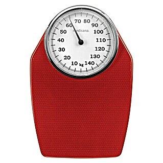 Personenwaage (Rot, Step-on Einschaltung, Belastbarkeit: 150 kg)