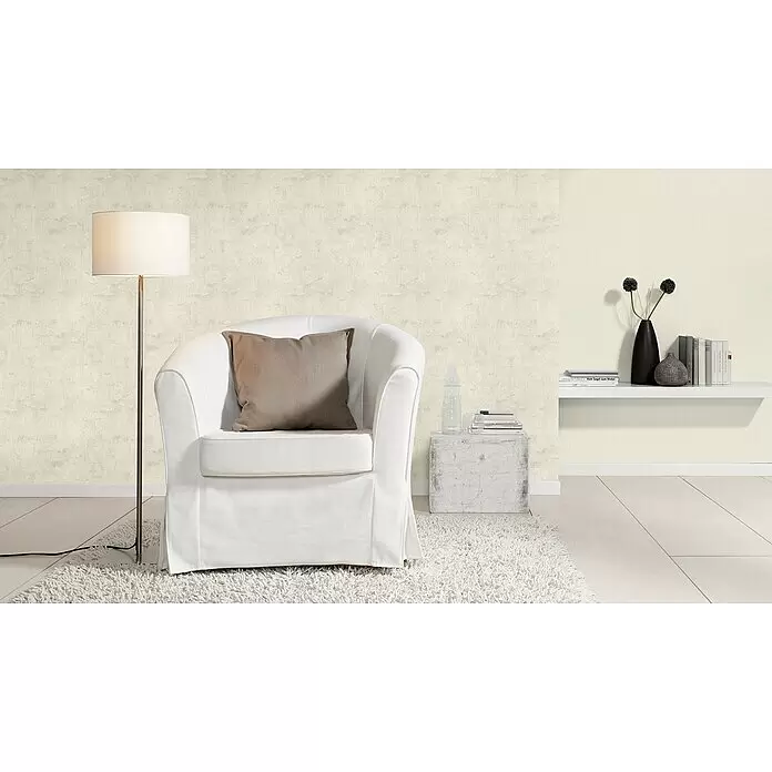 Rasch Tapetenwechsel Vliestapete - Beige, Betonoptik, 10,05 x 0,53 m - Stimmungsaufnahme