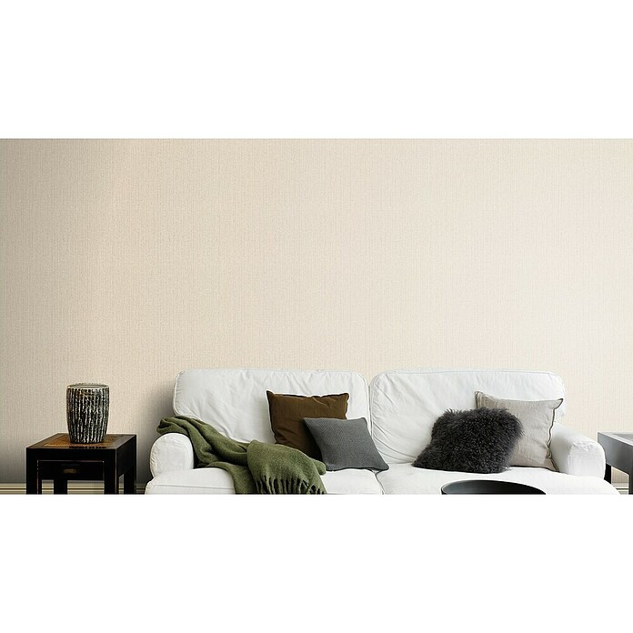 Rasch Kimono Vliestapete Muster (Beige, Uni, 10,05 x 0,53 m) | BAUHAUS