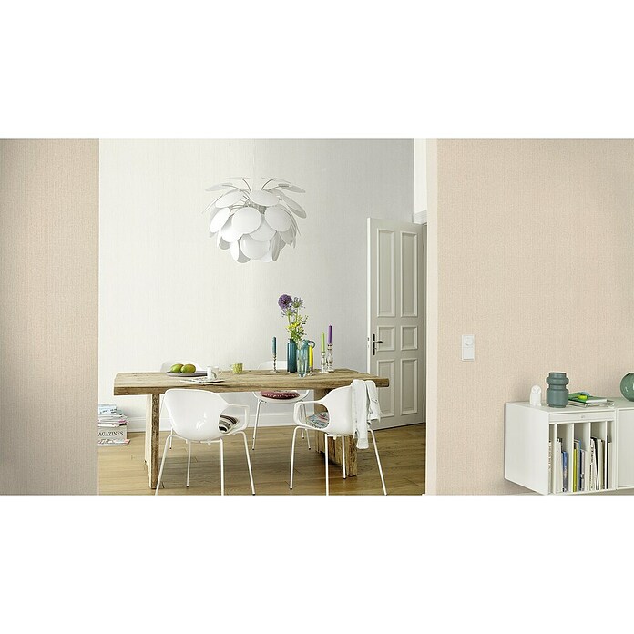 Rasch Kimono Vliestapete Muster (Beige, Uni, 10,05 x 0,53 m) | BAUHAUS