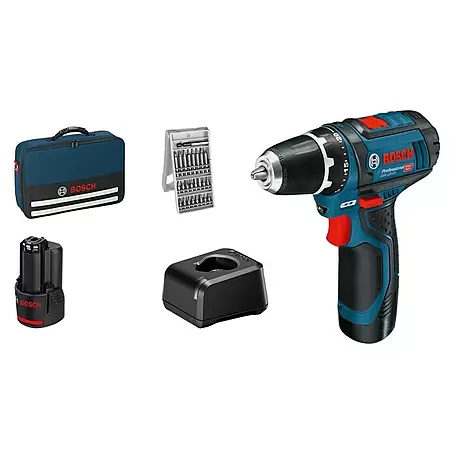 Bosch Professional  Akku-Bohrschrauber GSR 12V-15 mit Bit-Set