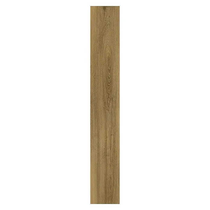 Vinylboden Rigid - Eiche City, Landhausdiele, 1.220 x 180 x 4,5 mm - Detailaufnahme einer einzelnen Holzdiele mit sichtbarer Maserung, ideal für Texturen und Oberflächengestaltungen.