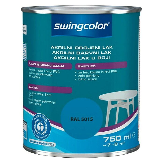 swingcolor Lak u boji  (Akrilni lak, Nebesko plave boje, 750 ml, Sjaj) | BAUHAUS