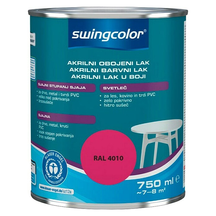 swingcolor Pisani lak  (Magenta, 750 ml, Sijaj) | 5961 - Acryl Hochglanzlacke farbig | HADL - Lacke | HAD - Farben | HA - Farben | H - Innendeko/Farben | BAUHAUS