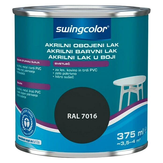 swingcolor Lak u boji  (Akrilni lak, Antracit siva, Sjaj, 375 ml) | BAUHAUS