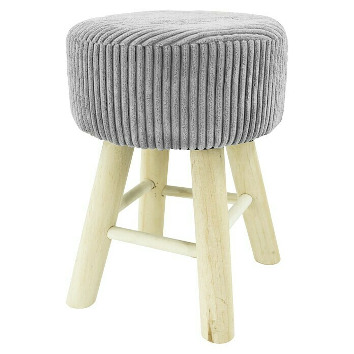 Hocker KordGrau, Ø x H: 30,5 x 41 cm Front View