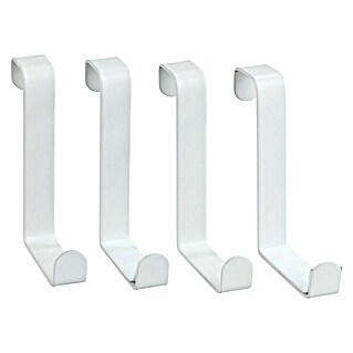 Wenko Colgador de baño Sobrepuerta (Blanco, 4 ud.)