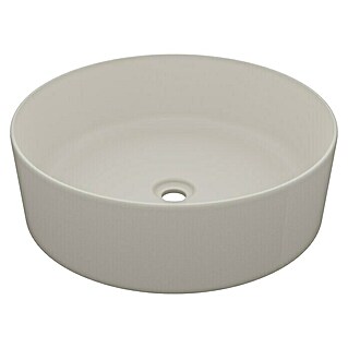 RAK Ceramics Feeling Aufsatzwaschbecken (Durchmesser: 42 cm, Ohne Spezialglasur, Hahnloch: Ohne, Ohne Überlauf, Weiß, Matt)
