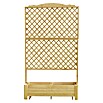 Promadino Pflanzkasten Romantica (Außenmaß (L x B x H): 120 x 38 x 210 cm, Holz, Honigbraun) | BAUHAUS