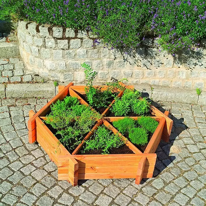 Promadino Kräuterhochbeet Julia - 122 x 111 x 27 cm - Stimmungsaufnahme