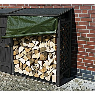 Promadino Kaminholzregal Erweiterung (119,5 x 68 x 148 cm, Holz, Anthrazit)