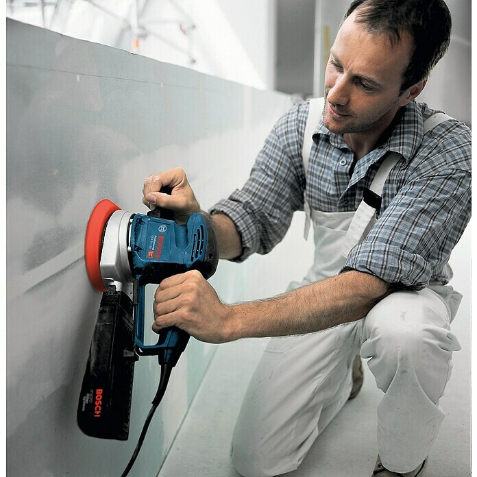 Bosch Professional Exzenterschleifer GEX 34-150340 W, Durchmesser Schleifteller: 150 mm, Leerlaufdrehzahl: 4.500 U/min - 12.000 U/min Use Shot