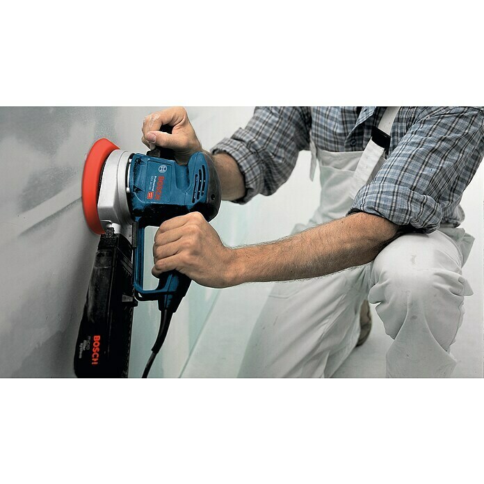 Bosch Professional Exzenterschleifer GEX 34-150340 W, Durchmesser Schleifteller: 150 mm, Leerlaufdrehzahl: 4.500 U/min - 12.000 U/min Use Shot