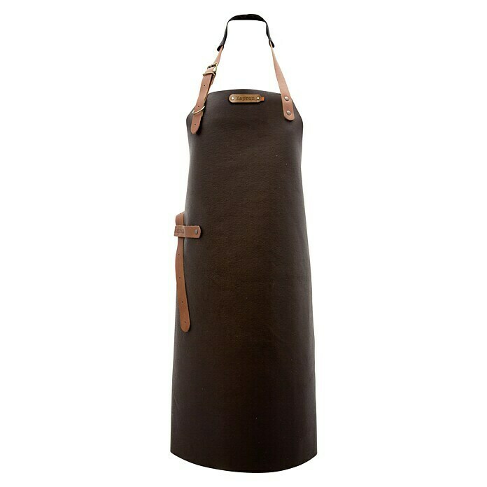 Xapron Grillschürze KansasLeder, Braun, L x B: 82 x 60 cm Front View