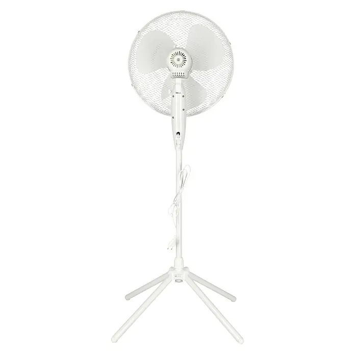 Voltomat Standventilator - Weiß, 40 cm, 125 cm - Weißer Standventilator mit Schutzgitter und dreibeinigem Standfuß. Für angenehme Kühlung an warmen Tagen sorgt dieser Ventilator.