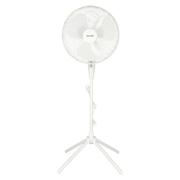 Proklima StandventilatorWeiß, Durchmesser: 40 cm, 50 W, 2.427 m³/h Front View