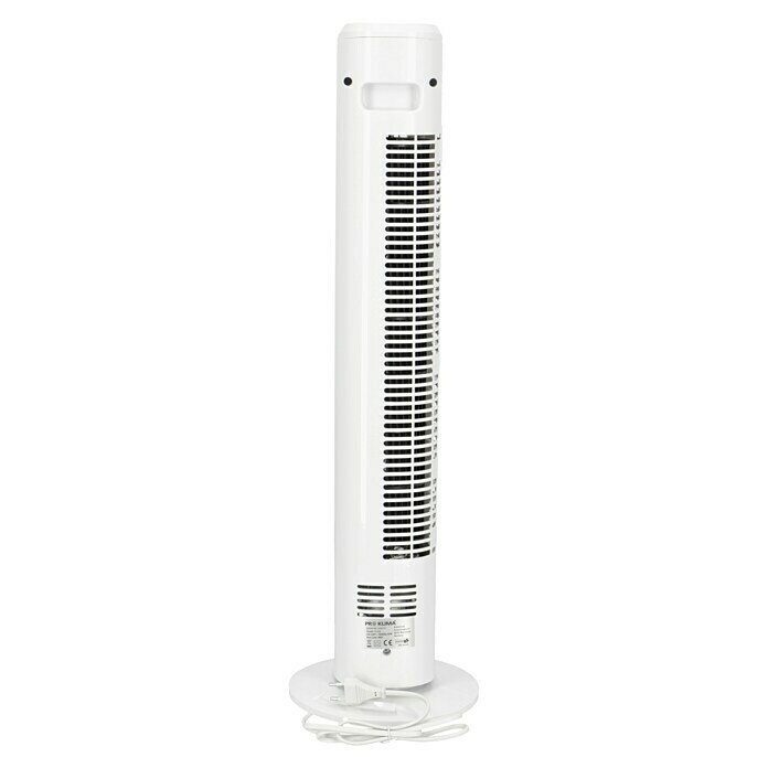 Proklima Turmventilator (Weiß, 78 cm, 50 W, 258 m³/h, Timer)
