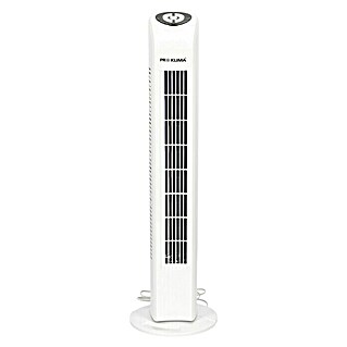 Proklima Turmventilator (Weiß, 78 cm, 50 W, 258 m³/h, Timer)