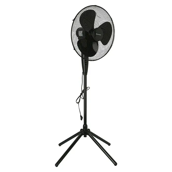 Voltomat Standventilator - Schwarz, 40 cm, 125 cm - Schwarzer Pro Klima Standventilator mit drei Beinen für eine optimale Luftzirkulation und Kühlung im Raum.