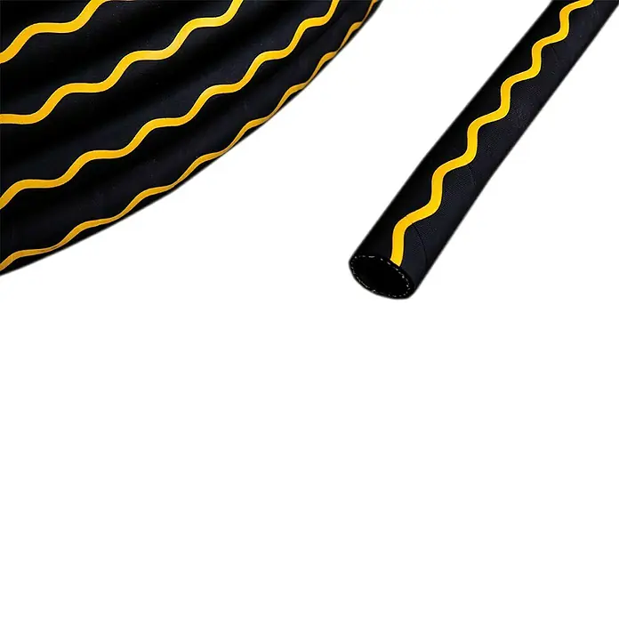 Continental Gartenschlauch Goldschlange - Länge: 20 m, Schlauchdurchmesser: 19 mm - Schwarzer Schlauch mit gelbem, wellenförmigem Muster. Ideal für Industrie und Handwerk.