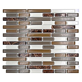 Selbstklebemosaik Marble SVM 24088 (4 Stk., 23,6 x 25,5 cm, Vinyl, Mix Braun)