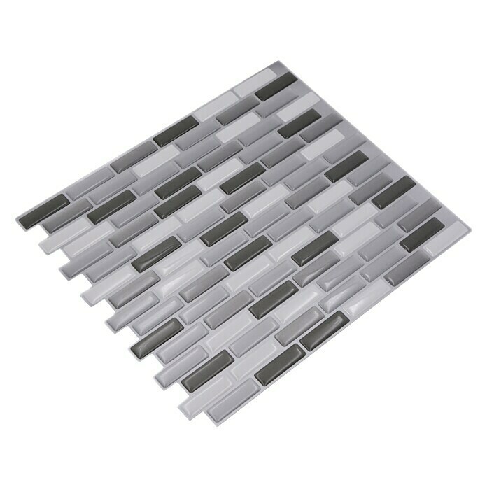 Selbstklebemosaik SVM 240864 Stk., 23,6 x 25,5 cm, Vinyl, Grau/Silber Diagonal View