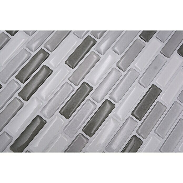 Mosaico autoadesivo in vinile grigio/argento