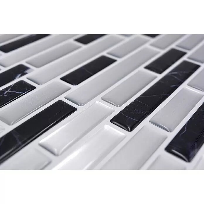 Selbstklebemosaik Midnight SVM 24050 - 23,6 x 25,5 cm, Silber/Schwarz, Glänzend - Detailaufnahme
