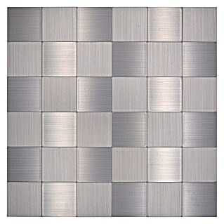 Samoljepljiva mozaik pločica SAM 4MM99 (30,5 x 30,5 cm, Metal, Srebrne boje)