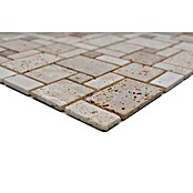 Selbstklebemosaik Travertin SAM 4CM14 (30,5 x 30,5 cm, Naturstein, Mix Beige)