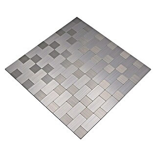 Samoljepljiva mozaik pločica SAM 4MM87 (30,5 x 30,5 cm, Srebrne boje, Sjaj)