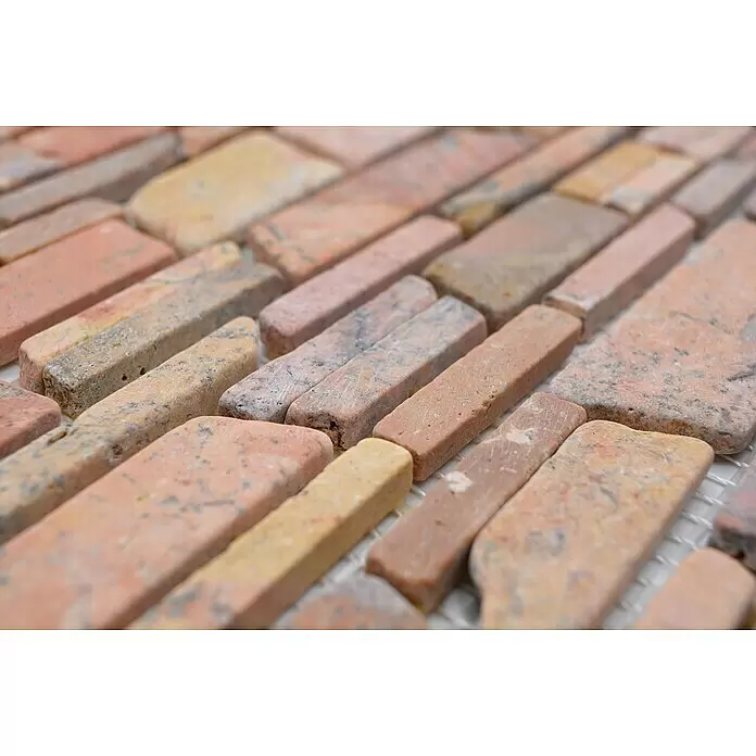 Mosaikfliese MOS BRICK 220 - 30,5 x 30,5 cm, Rot, Matt - Detailaufnahme
