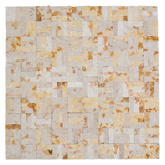 Mosaikfliese MOS X3D 63 (30 x 30 cm, Beige, Matt)