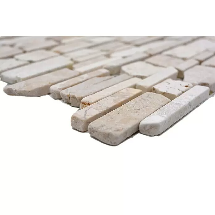 Mosaikfliese MOS BRICK 200 - 30,5 x 30,5 cm, Weiß, Matt - Detailaufnahme
