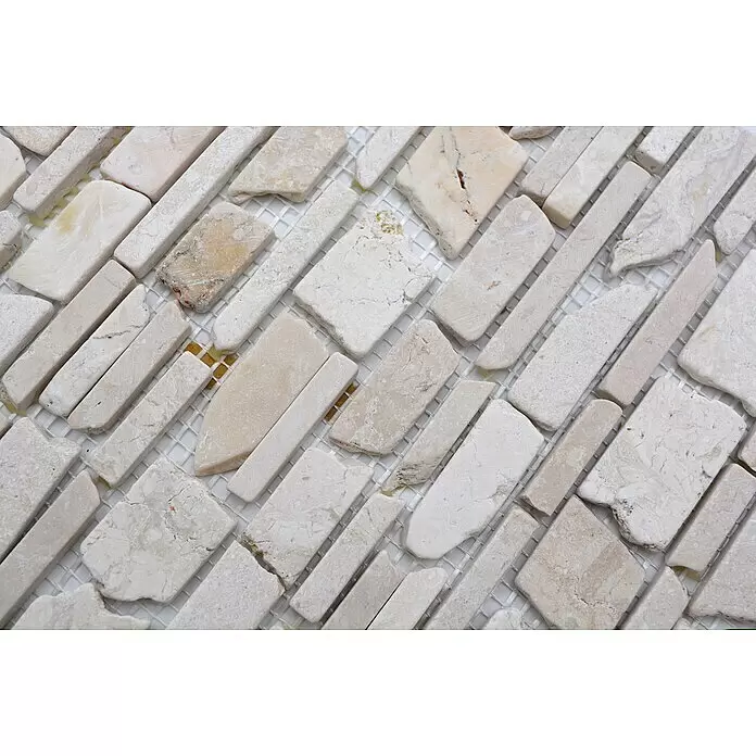 Mosaikfliese MOS BRICK 200 - 30,5 x 30,5 cm, Weiß, Matt - Detailaufnahme